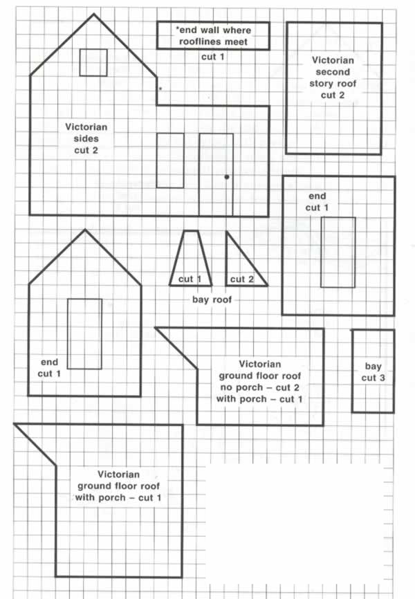 Gingerbread House Blueprint Victorian House Celebrating Christmas