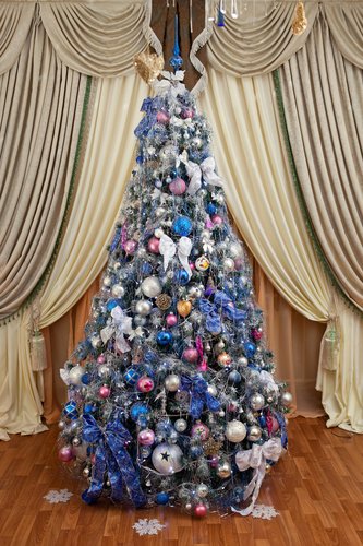 Beautiful Blue and Silver Christmas Tree