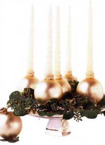 DIY Christmas Ball Candleholders