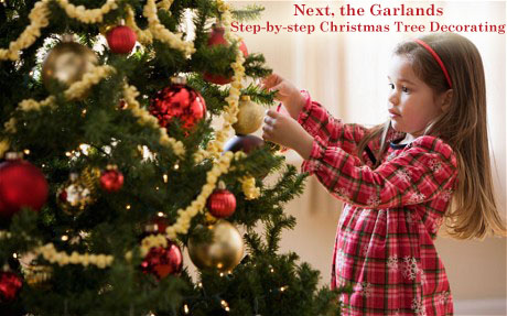 Step by Step Christmas Tree Decorating - Next, the Garlands