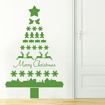 christmas tree wall decal