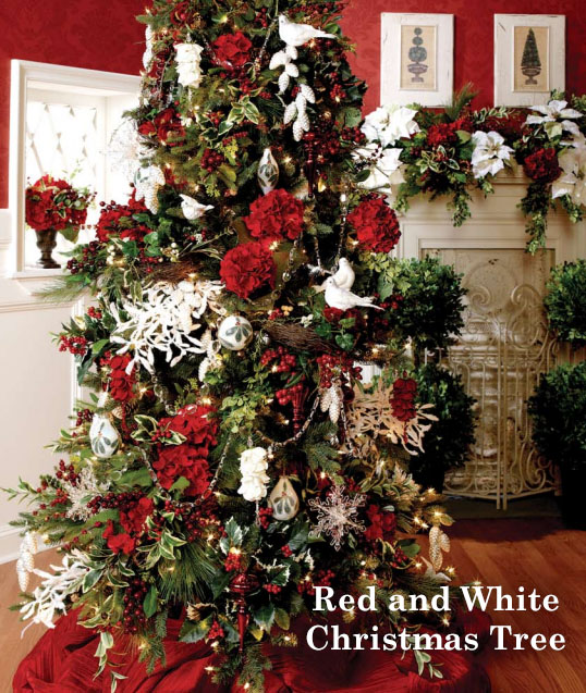 Red and White Christmas Tree