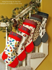 Hanging Christmas Stockings on a Bannister