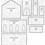 Country Chapel Gingerbread House Blueprint