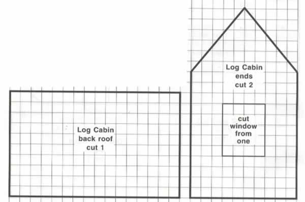 Log Cabin Gingerbread House Pattern