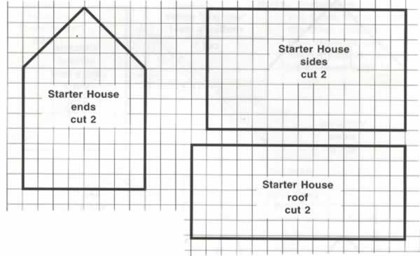 One Room House - Easy Gingerbread House Blueprint