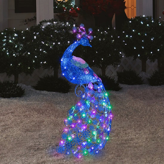Outdoor Peacock Christmas Decoration