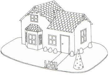 Gingerbread House Blueprint - Victorian House