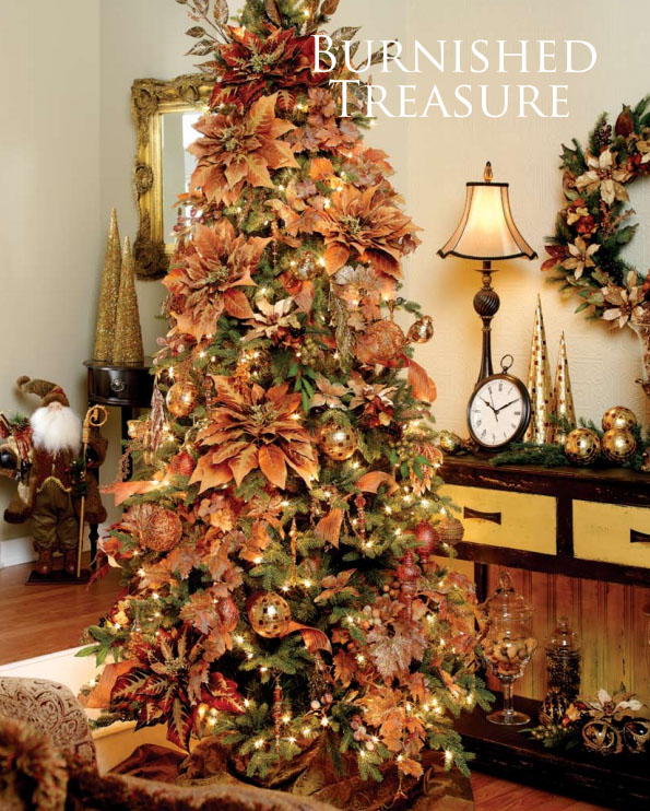 Burnt Autumn Palette Christmas Tree Decorating Theme