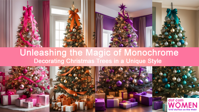 monochrome / single color christmas tree decorating ideas