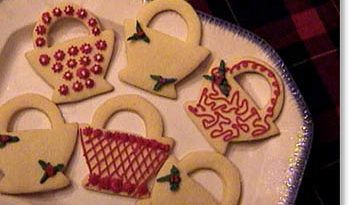Basket Cutout Christmas Cookies