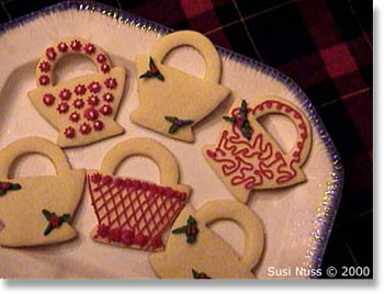 Basket Cutout Christmas Cookies