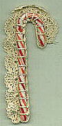 Crocheted Golden Candy Cane Cover - Christmas Crochet Patterns