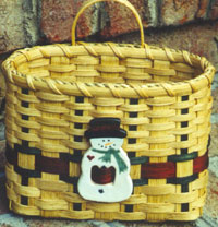 Frosty's Wall Basket - Free Snowman Christmas Basket Pattern