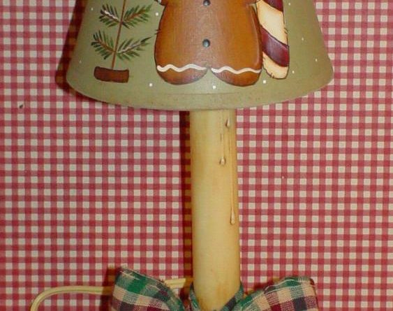 Gingerbread Lamp - Free Christmas Tole Painting Pattern