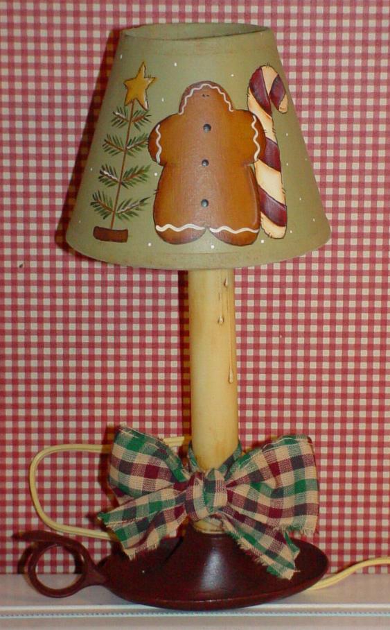 Gingerbread Lamp - Free Christmas Tole Painting Pattern