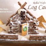 Wafer Roll Log Cabin - No Bake 'Gingerbread' House
