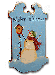 Snowman Welcome Sign - Christmas Tole Painting Pattern