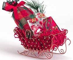 christmas sleigh gift basket