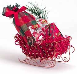 christmas sleigh gift basket