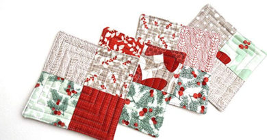 Holiday themed Fabric Coasters