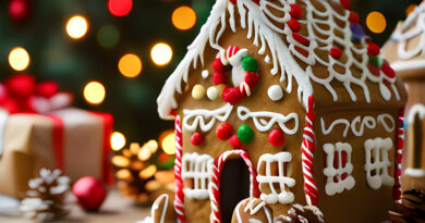 Easy Gingerbread House Made Using Cookie Cutters