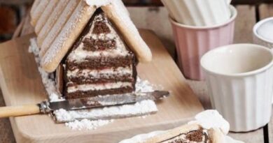 How to Make a Gingerbread House Cake