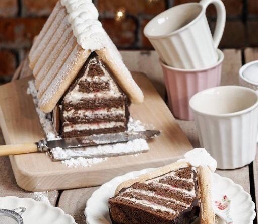 How to Make a Gingerbread House Cake