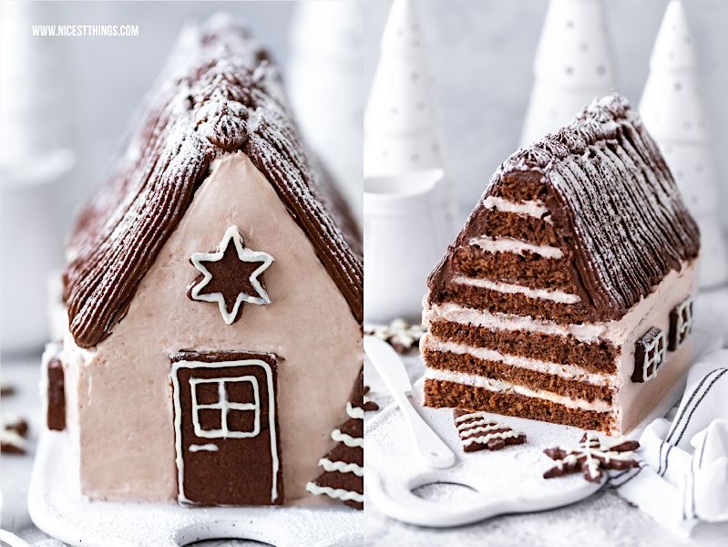 How to Make a Gingerbread House Cake
